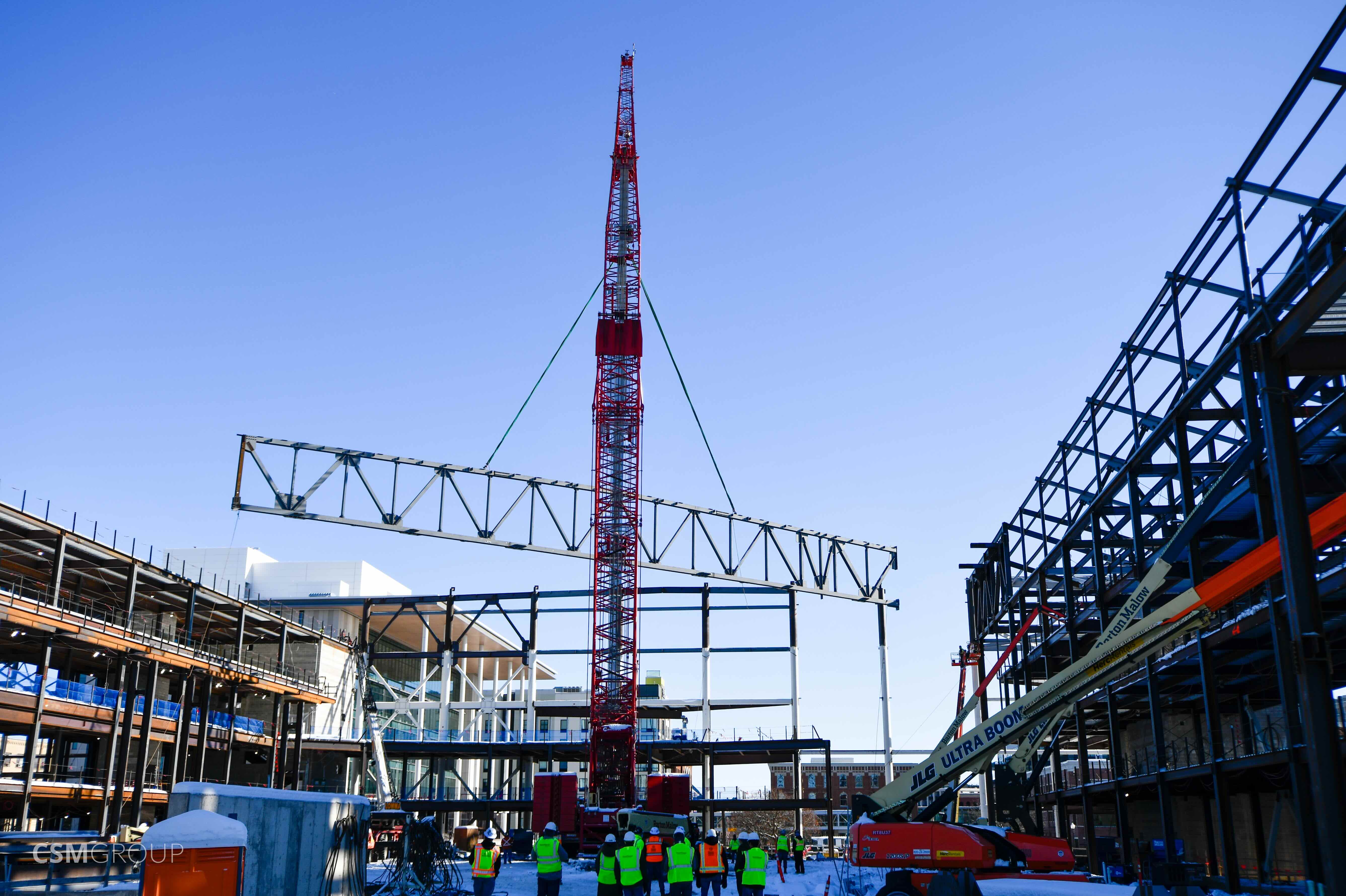 More Info for First Roof Truss Set at the Kalamazoo Event Center, Marking a Major Construction Milestone